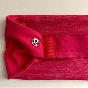 Women’s pink lululemon wide headband